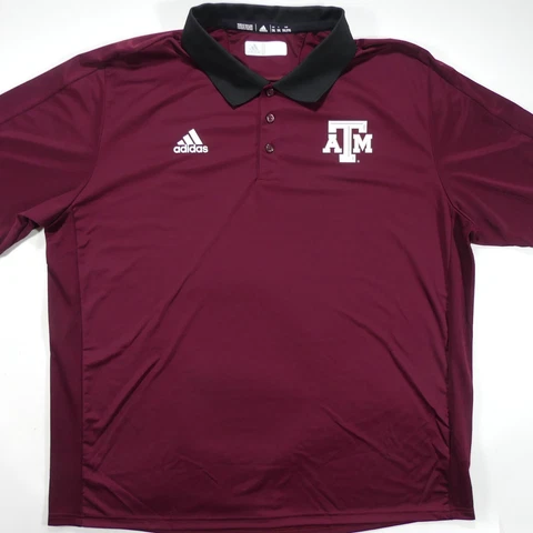 Texas A&M Aggies Polo Shirt Men's XXL Adidas  Short Sleeve NCAA Golf Performance Cover