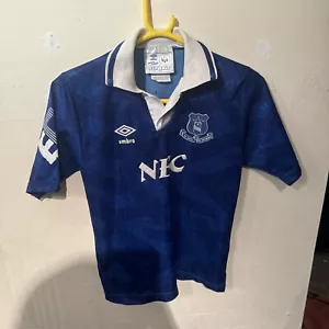 CAMISETA DE FUTBOL LOCAL EVERTON UMBRO 1991-1993 niños grandes 76-81 cm - Imagen 1 de 14