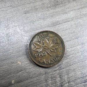 1943 Kanada kleiner Cent IN DER NÄHE NEUWERTIG schöne getönte Münze Cp4 - Bild 1 von 4