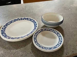 Set 12 Corelle Classic Cerchio Blu Cobalto Bianco/Blu - Foto 1 di 5