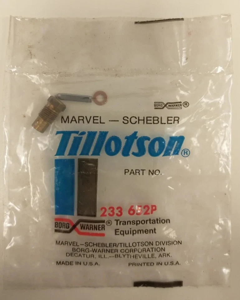 KIT DE AGUJA Y ASIENTO O VÁLVULA ORIGINAL TILLOTSON OEM 233-652P o 233 652 Foto 1 de 1