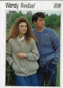 Wendy Woodland his & hers knitted jackets pattern 3318 - Picture 1 of 1