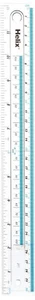 Helix 12 Inch Clear Ruler - 30cm Shatter Resistant School & Office Tool - Picture 1 of 1