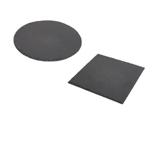 Schieferplatte 20x20 cm eckig oder Ø20 cm rund Servierplatte Untersetzer NEU - Bild 1 von 8