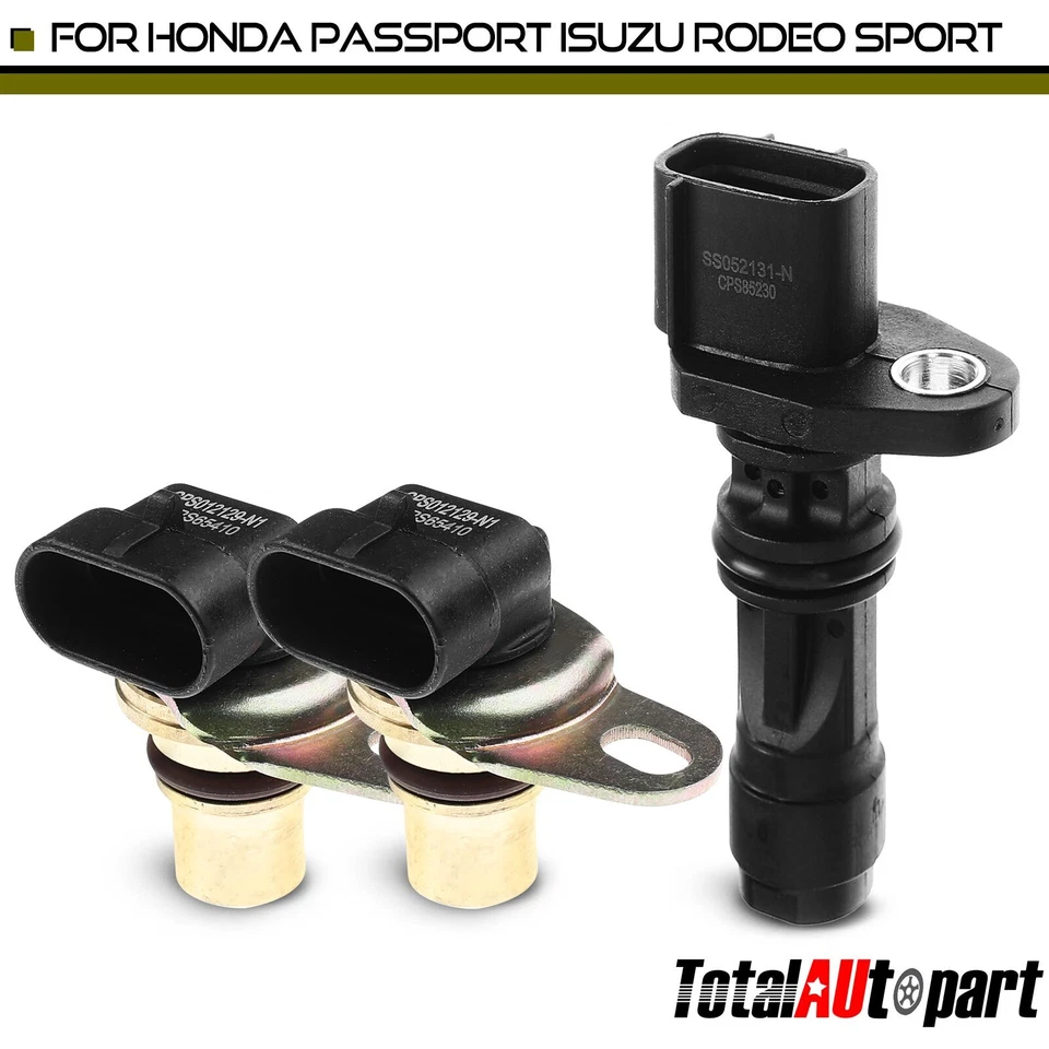 4x Árbol de levas y 1x Sensor de posición del cigüeñal para Isuzu Trooper 2002 Rodeo 02-04 Foto 1 de 4