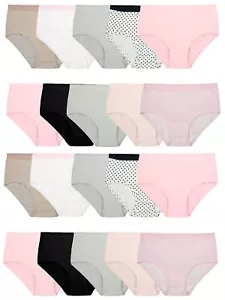 Girls' Tag Free Cotton Brief Underwear Multipacks Brief-20 Pack-Black/Pink/Gr... - Picture 1 of 4