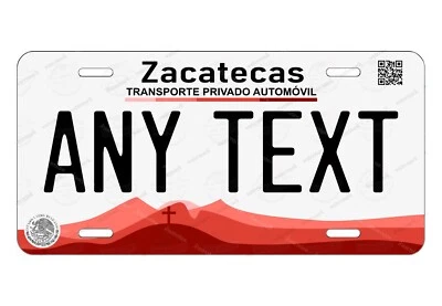 Zacatecas Mexico Custom License Plate Novelty Auto ATV Motorcycle Bicycle MOPED - Image 1 of 4