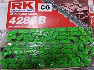 RK Kette 428SB CG grüne Gliederflanken; Motorrad 1/2x5/16; 134 L Glieder; NEU - Bild 1 von 2