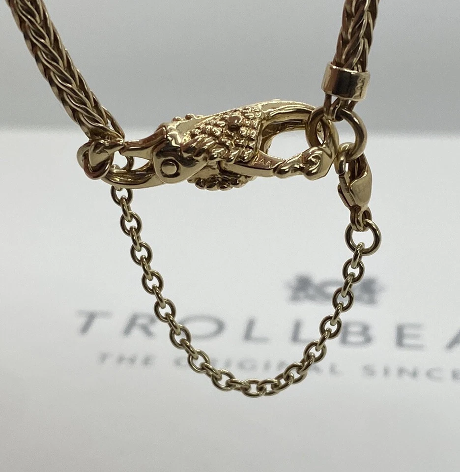 Безопасная цепочка из золота с бусинами-троллями - Изображение 1 из 4