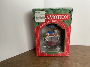 Vintage Holiday Noma OrnaMotion Karussell Pferd drehbarer Christbaumschmuck - Bild 1 von 4