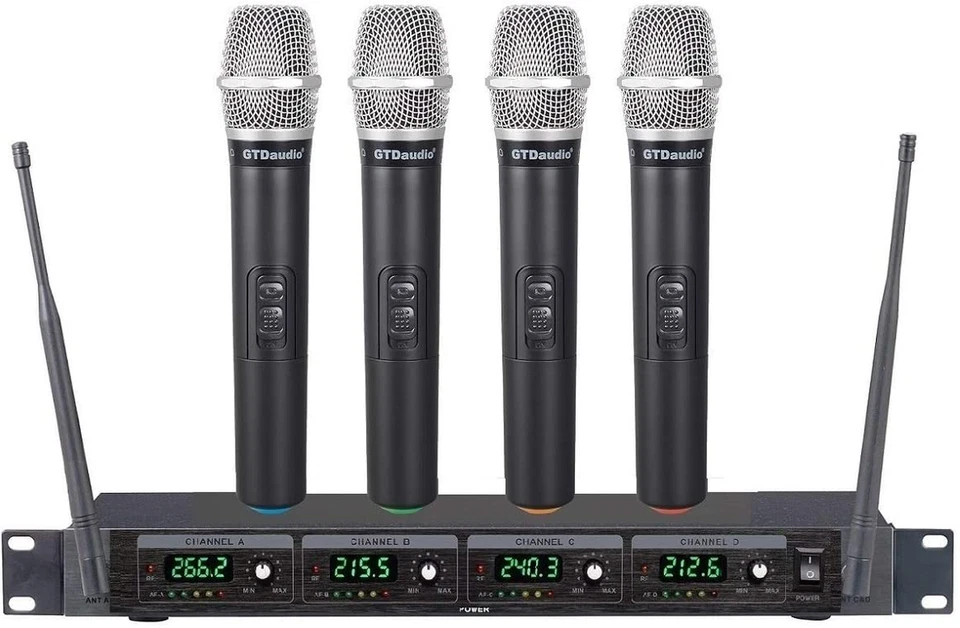 GTD- AudioG-380H 4-Channel VHF Handheld Wireless Microphone