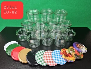 30 Stück Gläser mit Deckel,  Wurstgläser Einweckgläser Einkochgläser 235 ml - Bild 1 von 14