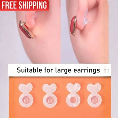 Elevadores de pendientes de silicona 8 piezas soporte trasero accesorios de joyería Foto 1 de 4