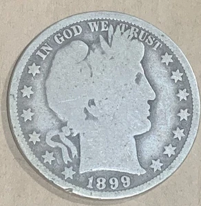 1899-O Barber Half Dollar 90% Silver. - Picture 1 of 2