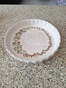 RECETA TARTA/PLATO QUICHE 9" ROYAL WINTON POTTERY pastel de hierbas de granja - Imagen 1 de 5
