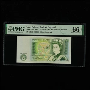 1981-84 Great Britain Bank of England 1 Pound Pick#377b PMG 66 EPQ Gem UNC - Picture 1 of 4