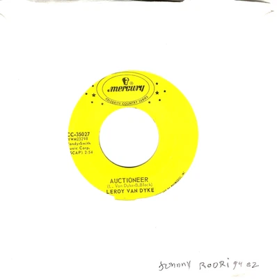 Leroy Van Dyke:  Auctioneer / Johnny Rodriguez – Pass Me By .. 45 RPM 9709 - Image 1 of 3