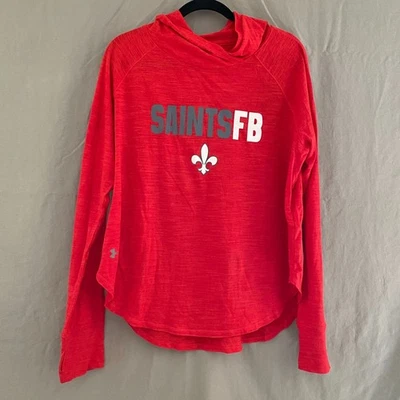 Nueva Camisa Under Armor Mujer XL New Orleans Saints NFL Con Capucha Manga Larga Foto 1 de 4