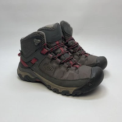 Keen Targhee III Waterproof Mid Hiking Boots Women Size 7 US Red / Brown Outdoor Foto 1 de 4