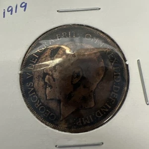 1919 Georgivs V DEI GRA BRITT OMN REX FID DEF IND IMP - Imagen 1 de 4