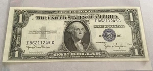 1935 D Silver Certificate note uncirculated $1.00 one Dollar wide left margin - Picture 1 of 2