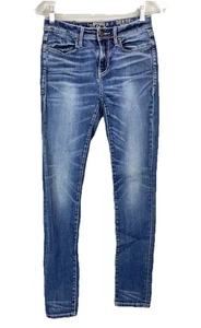 Buckle Black Size 27 Fit No.53 Skinny Jeans Stretch Medium Wash Distressed Denim - Picture 1 of 13