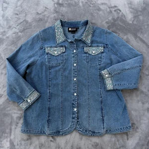 Christine Alexander Jeansjacke Damen 1X Kristallverzierung Western Perlen Sna - Bild 1 von 10
