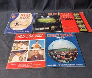 5  Boston Red Sox Official Yearbook 1963, 1964, 1965, 1968, 1969 - Picture 1 of 17