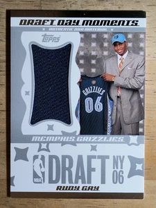 2006-07 Topps Big Game Draft Day Moments Jerseys Jumbo #RG Rudy Gay - Picture 1 of 2