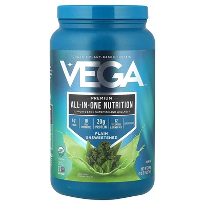 Organic Plant-Based Protein, Premium All-In-One Nutrition, Plain Unsweetened, 1 - Image 1 of 2