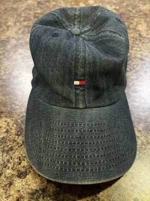 Tommy Hilfiger Sombrero Denim Color y Correa de Cuero Marrón Foto 1 de 4