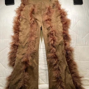 Markenlose braune und hellbraune Damenhose. size med - Bild 1 von 5