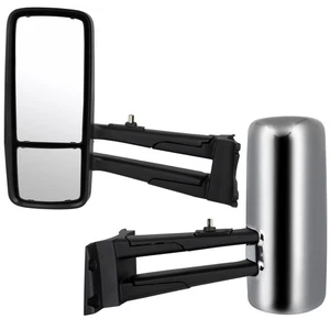 Chrome Mirror Truck Mirror left and right For 14-2019 Kenworth T680 T880 - Imagen 1 de 9