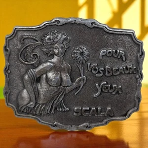 Scala Pour Vos Beaux Yeux (For Your Beautiful Eyes) Vintage Belt Buckle French - Picture 1 of 6