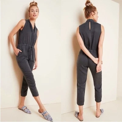 Mameluco/Mono Cloth & Stone Gris Carbón Sin Mangas Cuello en V Talla XS Foto 1 de 4