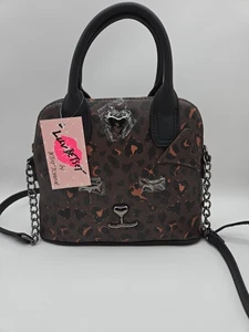 Betsey Johnson Umhängetasche Kitty Katze mit Herzen Kuppel neu mit Etikett Luv Betsey - Bild 1 von 10