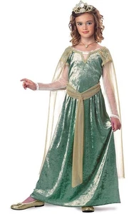 DISFRAZ DE SEMANA DEL LIBRO RENACIMIENTO MEDIEVAL REINA GINEVERE NIÑA PRINCESA - Imagen 1 de 2