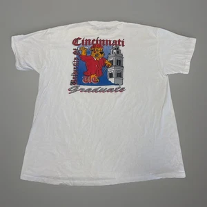 Vintage University Of Cincinnati Bearcats Maskottchen T-Shirt weiß Alumni XL - Bild 1 von 8