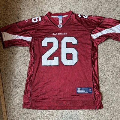 Camiseta Chris "Beanie" Wells autografada/assinada Arizona Cardinals - Reebok vintage - Imagem 1 de 4