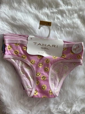 Tahari girls 10 Pack Bikinis Cotton Panties Pink Multi Medium (8-10) New - Image 1 of 4