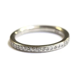 RITANI PLATINUM PT950 .25CT diamond wedding band anniversary ring 220401 4 - Picture 1 of 9