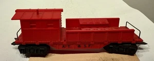 Marx 4590 AT & SF Red Deluxe Plastic Work Caboose w/ Type “F” Trucks - Picture 1 of 14
