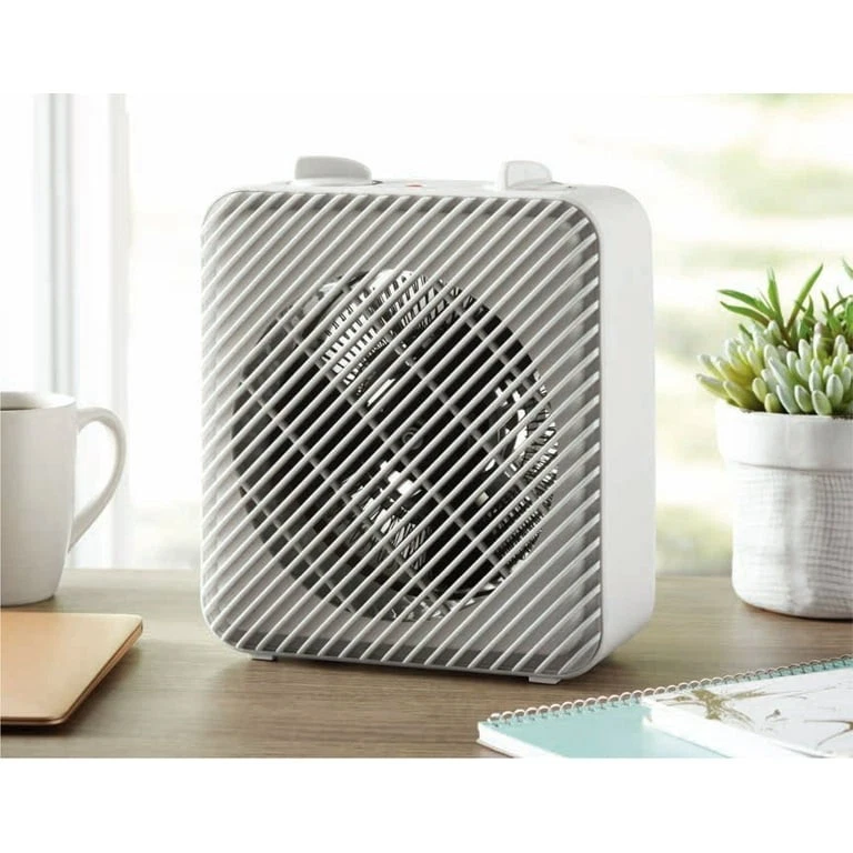 MAINSTAYS 1500W 3-Speed Eletric Fan-Forced Space Heater HF-1008W, White - Image 1 of 4