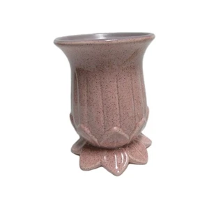 Red Wing Pottery Pink Speckled Vase Charles Murphy 1439 Petal Foot Design EUC 6" - Picture 1 of 5