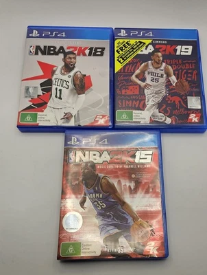 ​Lot of 3 NBA 2K Games for PlayStation 4: NBA 2K16, NBA 2K17, NBA 2K18 - Image 1 of 4