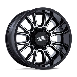 20x10 Moto Metal MO810 Legacy Gloss Black Machined Wheel 5x5/5x5.5 (-18mm) - Picture 1 of 5