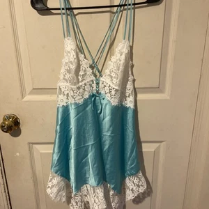 Victoria's Secret Satin Babydoll L Lace & Satin Nightie Camisole Size Medium - Picture 1 of 8