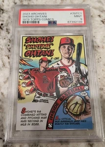 Inserto de cómics Shohei Ohtani 2023 Topps Archives #79TC-1 PSA 9 LA Angels Dodgers  - Imagen 1 de 3