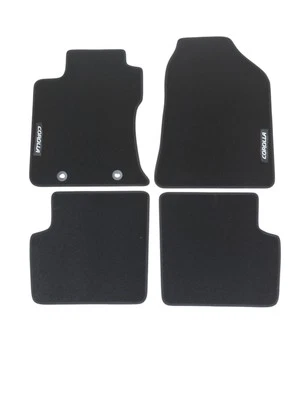 Alfombrillas coche alta calidad y a medida para Toyota Corolla 2000-2006 logo BLANCO Foto 1 de 2