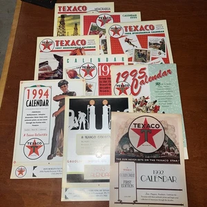 Nine Texaco Calendars From 1992 To 2000, Great Condition & Graphics UNUSED - Picture 1 of 19